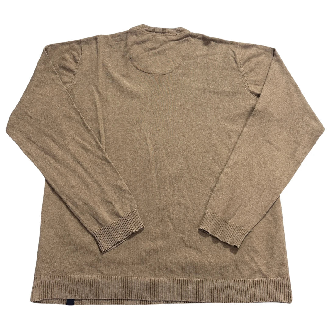 Redwood® Camel Cotton V-Neck Sweater-XL
