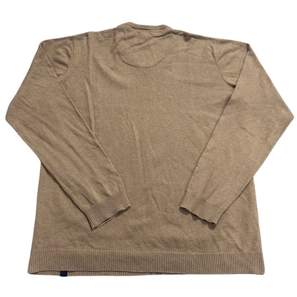 Redwood® Camel Cotton V-Neck Sweater-XL