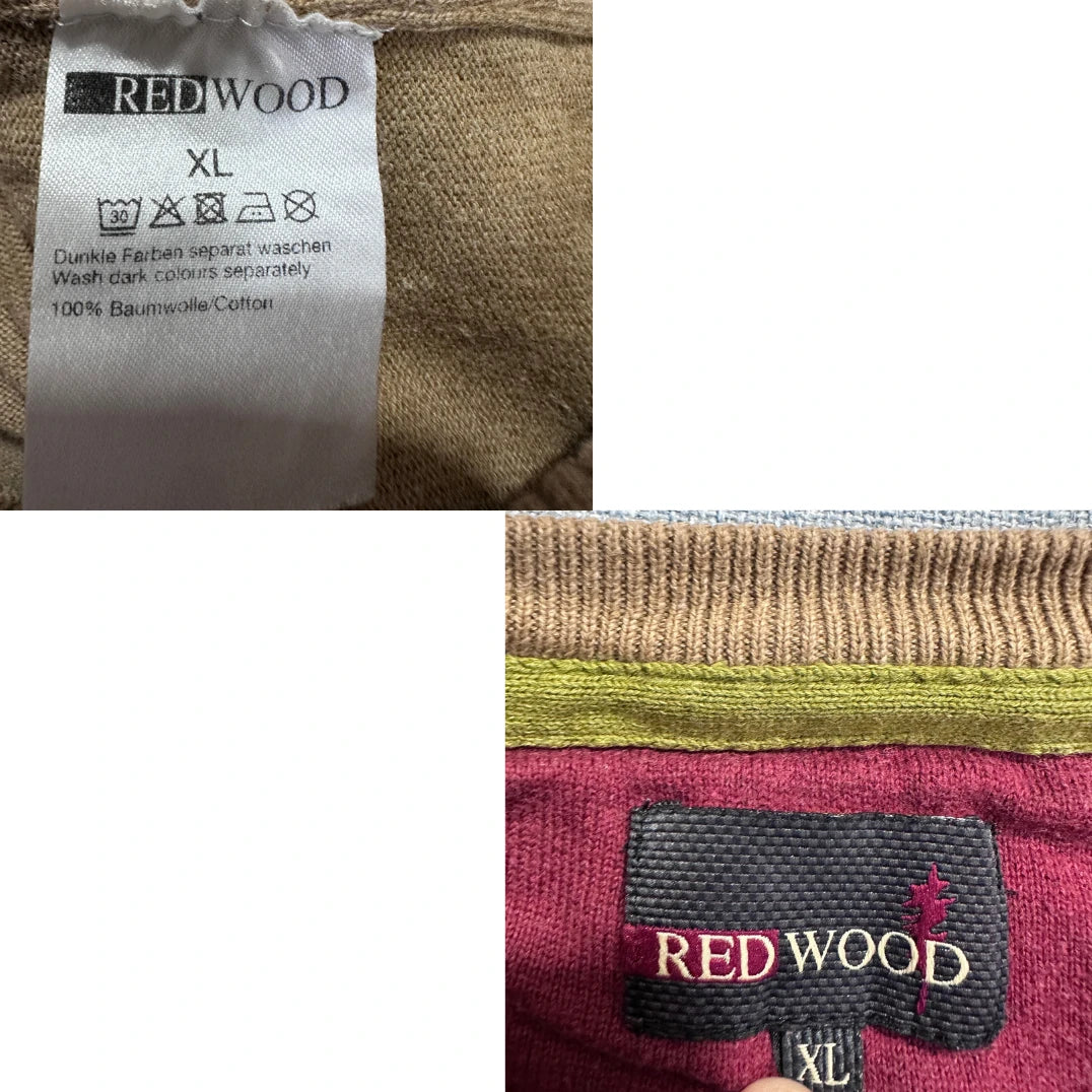 Redwood® Camel Cotton V-Neck Sweater-XL