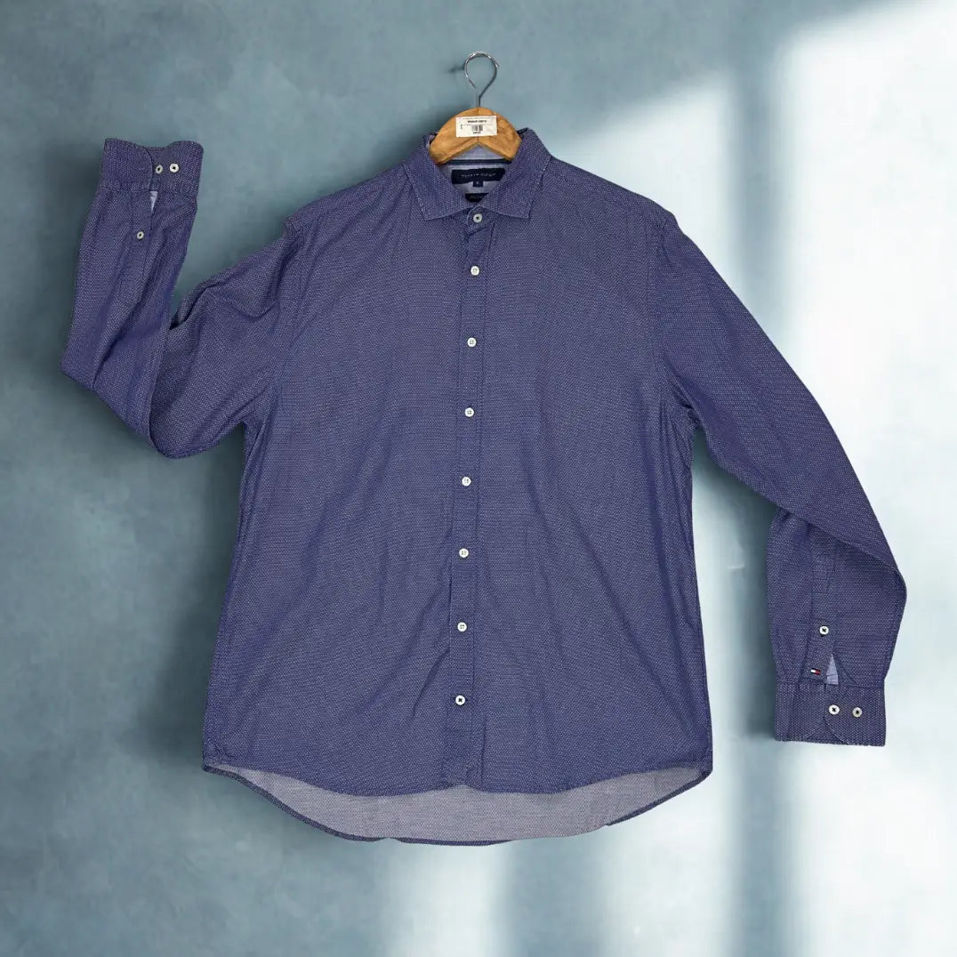Tommy Hilfiger.® It comes in a handsome shade of dusty blue
