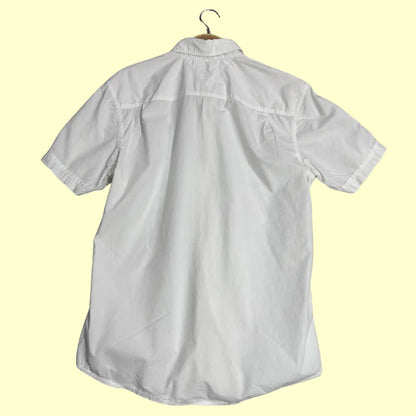 🤍 Tommy Hilfiger Denim Short Sleeve Button-Up Shirt – White