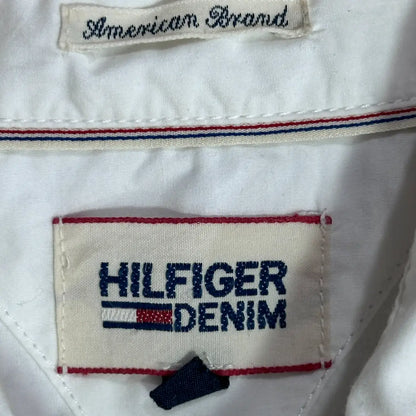 🤍 Tommy Hilfiger Denim Short Sleeve Button-Up Shirt – White
