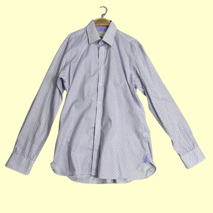 🟪 Ted Baker Endurance Men’s Long Sleeve Shirt – Geometric Print