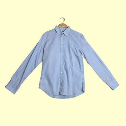 🔹 SMOG Men’s Slim Fit Dress Shirt – Light Blue