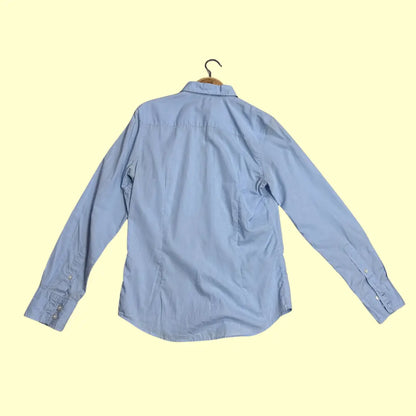 🔹 SMOG Men’s Slim Fit Dress Shirt – Light Blue