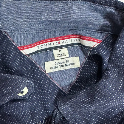 🟦 Tommy Hilfiger Men's Custom Fit Shirt – Navy Blue