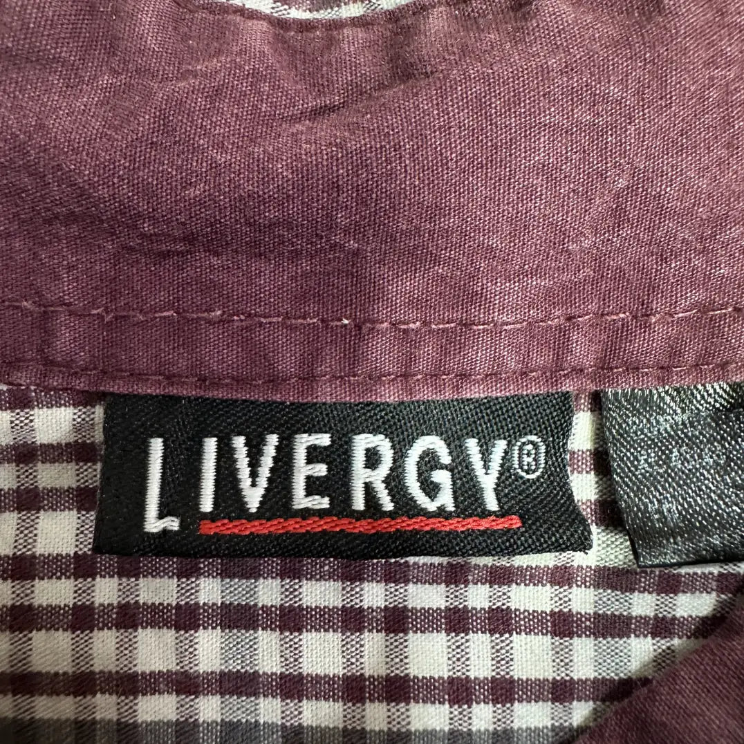 Livergy Burgundy Check Casual Shirt – Men’s Size