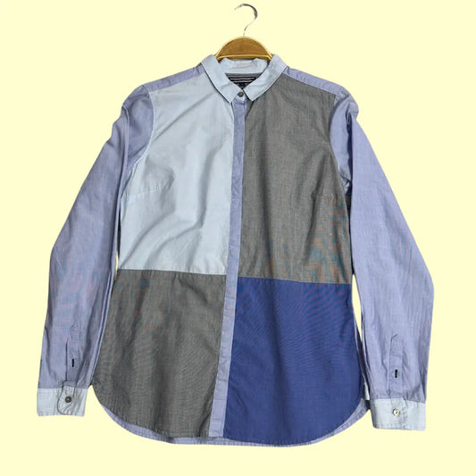 Tommy Hilfiger Fitted Patchwork Colorblock Shirt