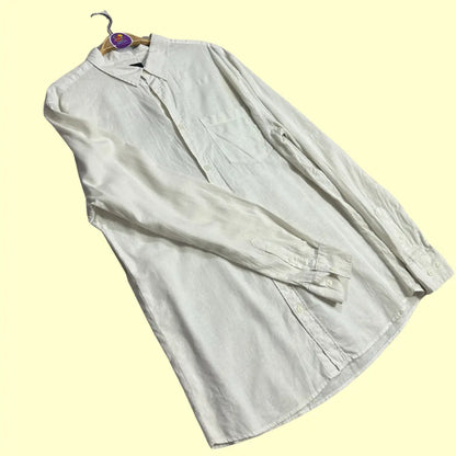H&M Slim Fit White Linen Shirt – Size XL – Lightweight & Breathable