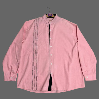 Pink Embroidered Casual Shirt|CHEST 23