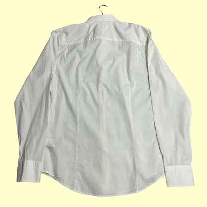 🧼 TOMMY HILFIGER DENIM – White Slim Fit Casual Shirt