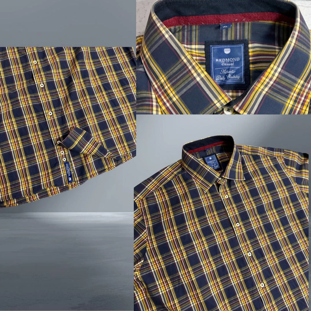 Redmond Casual Classic Check Shirt for Men | chest 24