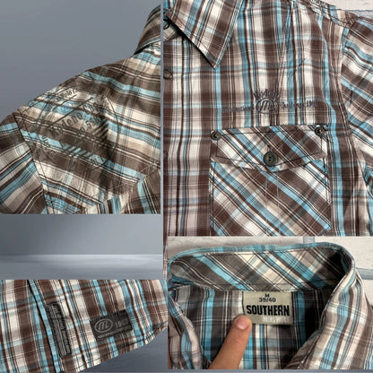 Southern Menswear Casual Check Shirt for Men|chest 22