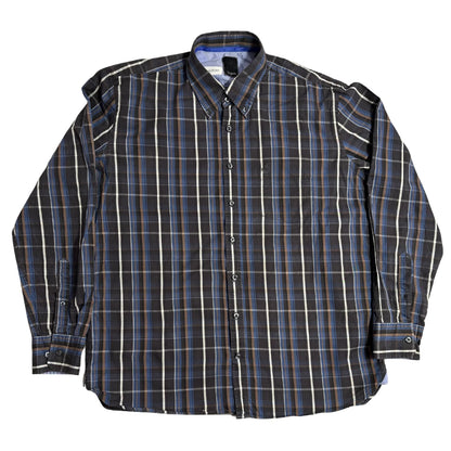 Bugatti Men’s Long Sleeve Checkered Button Down Shirt 👔✨ |CHEST25