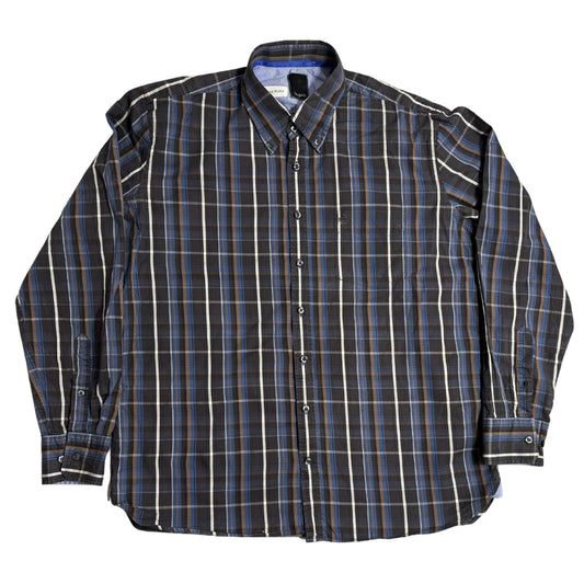 Bugatti Men’s Long Sleeve Checkered Button Down Shirt 👔✨ |CHEST25