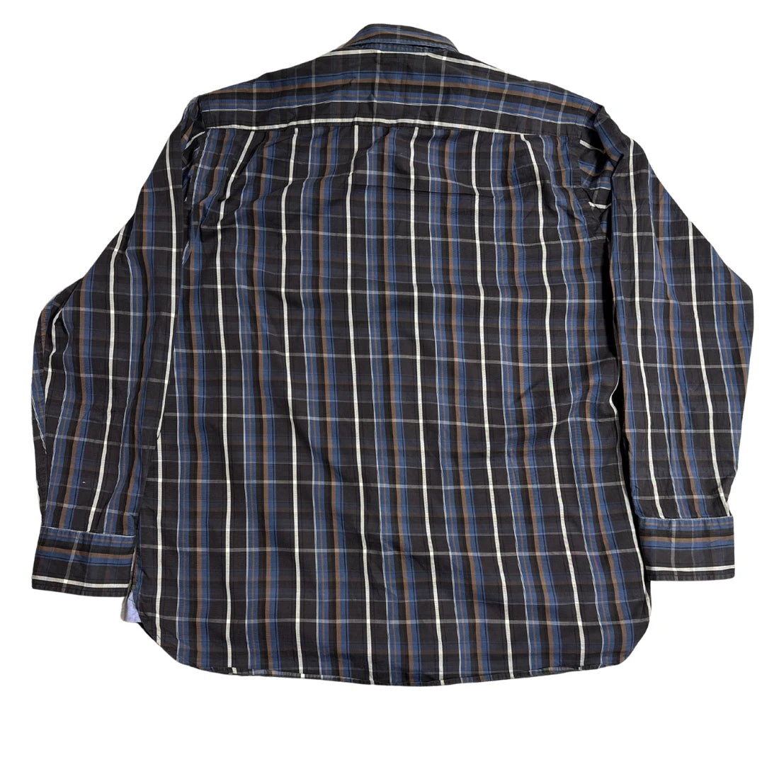 Bugatti Men’s Long Sleeve Checkered Button Down Shirt 👔✨ |CHEST25