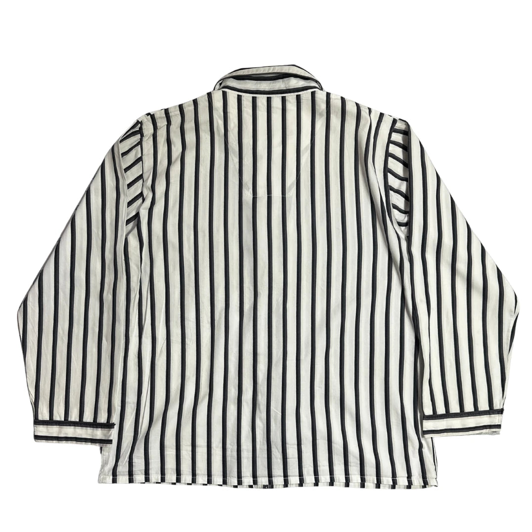 ROVER & LAKES Men’s Long Sleeve Vertical Stripe Button Down Shirt 👔🖤|CHEST 23