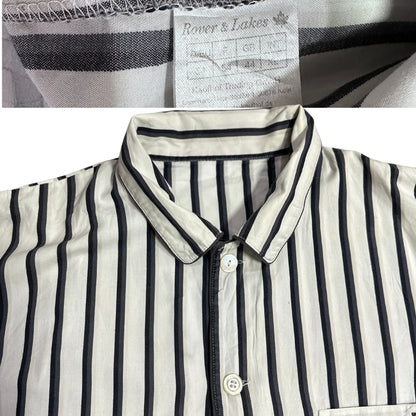 ROVER & LAKES Men’s Long Sleeve Vertical Stripe Button Down Shirt 👔🖤|CHEST 23