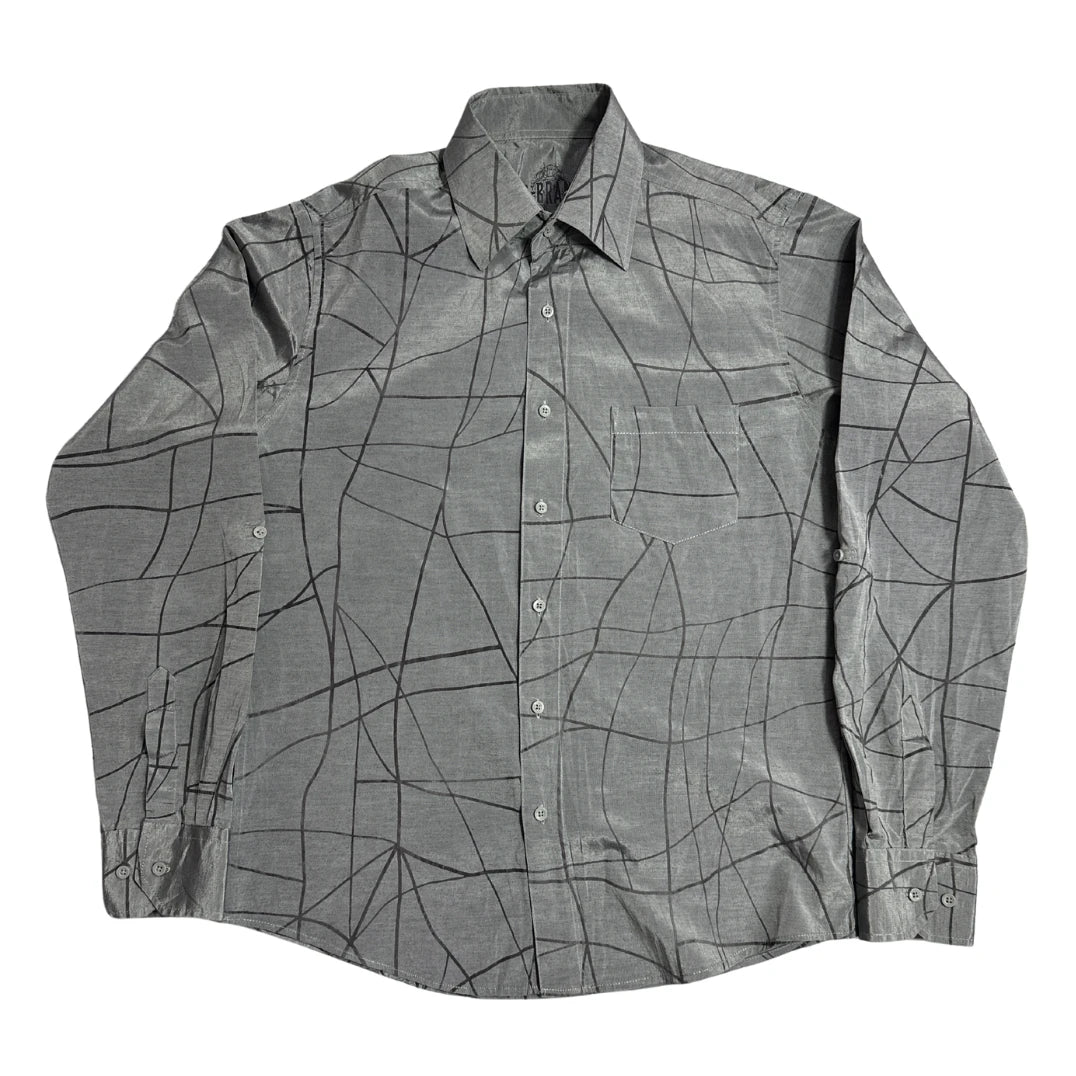 C Brand Men’s Long Sleeve Abstract Pattern Button Down Shirt 👔|CHEST 21