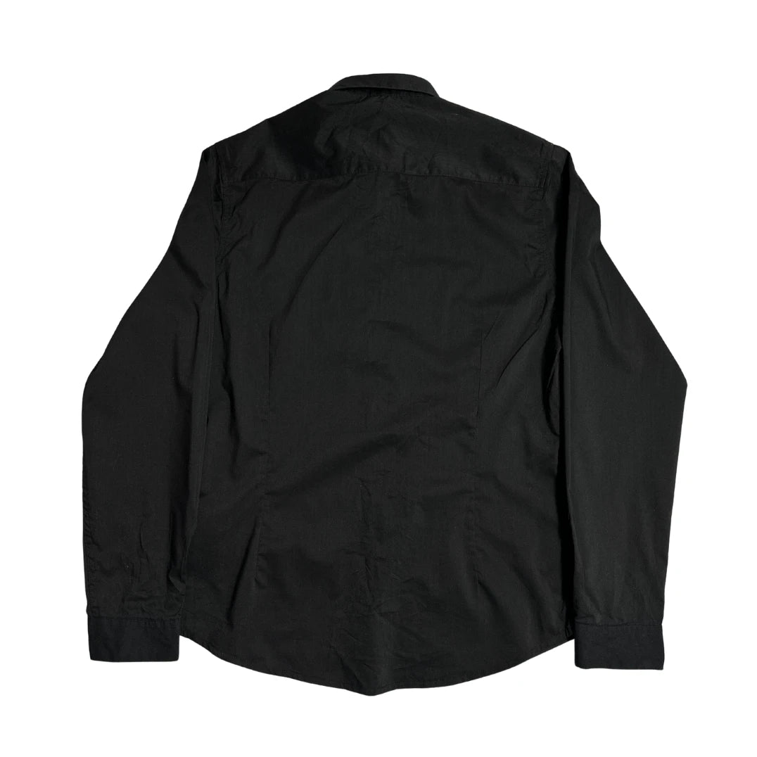 SMOG Men’s Slim Fit Solid Black Button Down Shirt 🖤👔|CHEST20.5