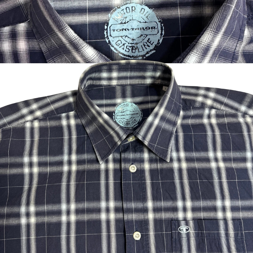 Tom Tailor Men’s Short Sleeve Checkered Casual Shirt 👕✨|CHEST23