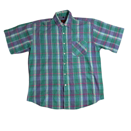 TC Company Men’s Multicolor Checkered Short Sleeve Shirt 👕|CHEST 24
