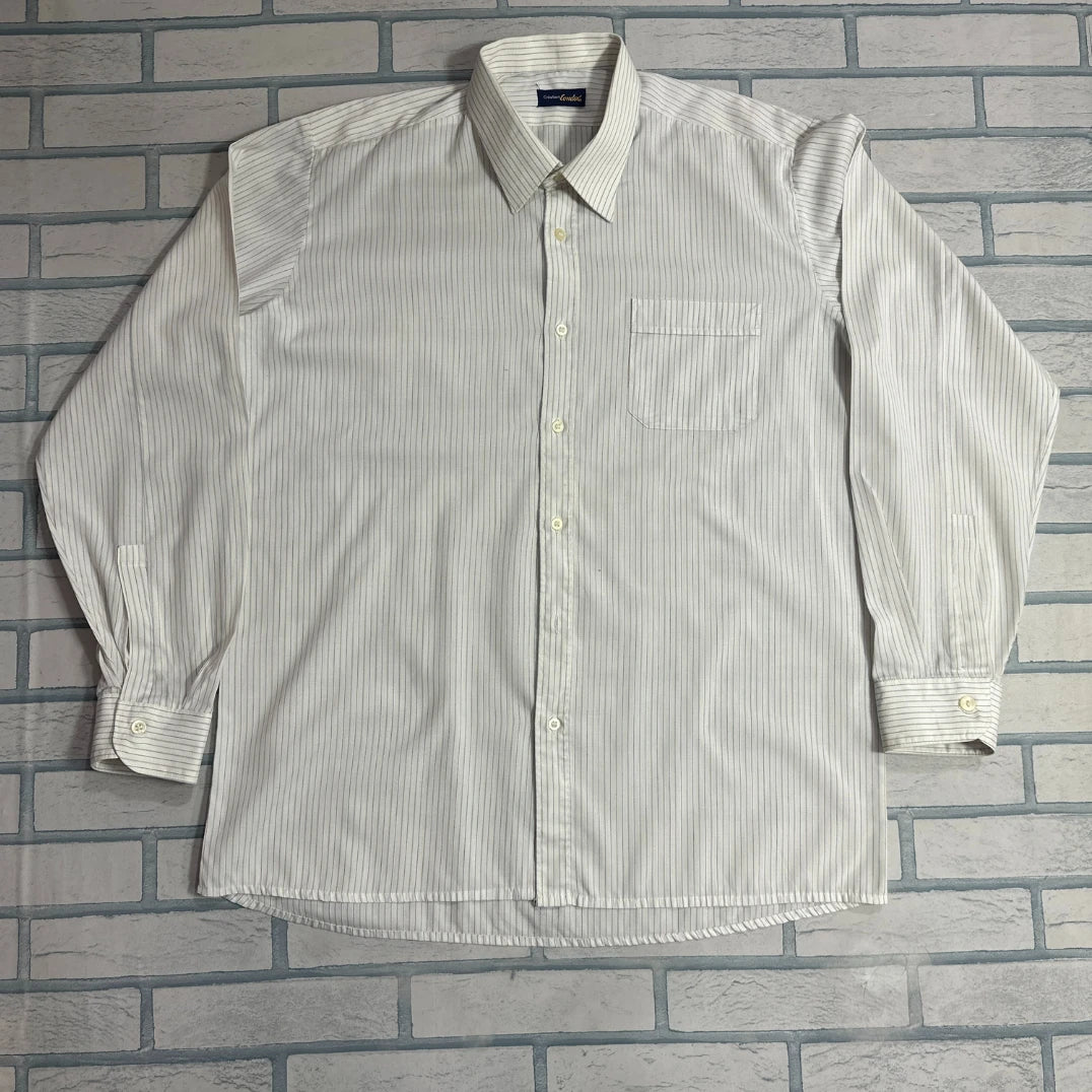 Creation London Fine Stripe Classic Button-Down Shirt 👔|CHEST 23