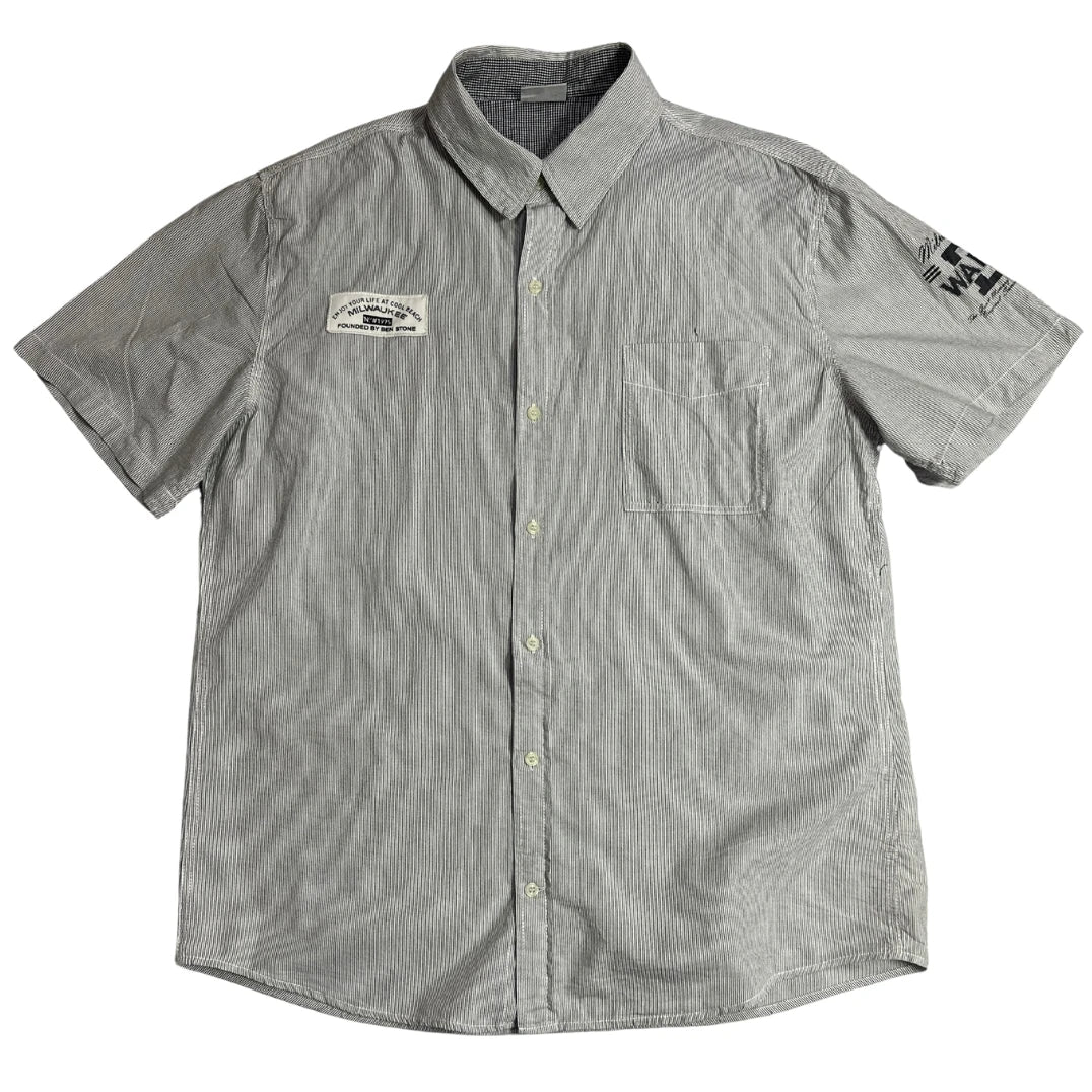 Southern Short Sleeve Pinstripe Casual Shirt 👕|CHEST23