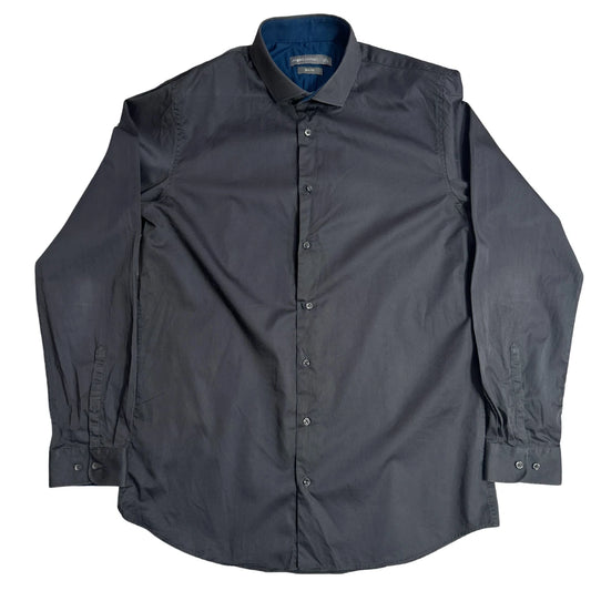 Angelo Litrico Slim Fit Charcoal Button-Down Shirt 👔CHEST 22.5