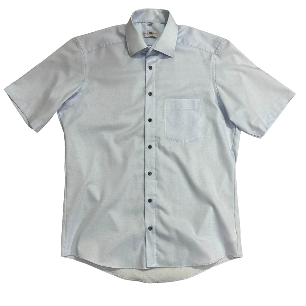 Royal Class Selection Light Blue Short Sleeve Formal Shirt 👔💠CHEST 23