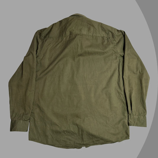 Watson’s Men’s Olive Green Utility Button-Down Shirt |CHEST 23