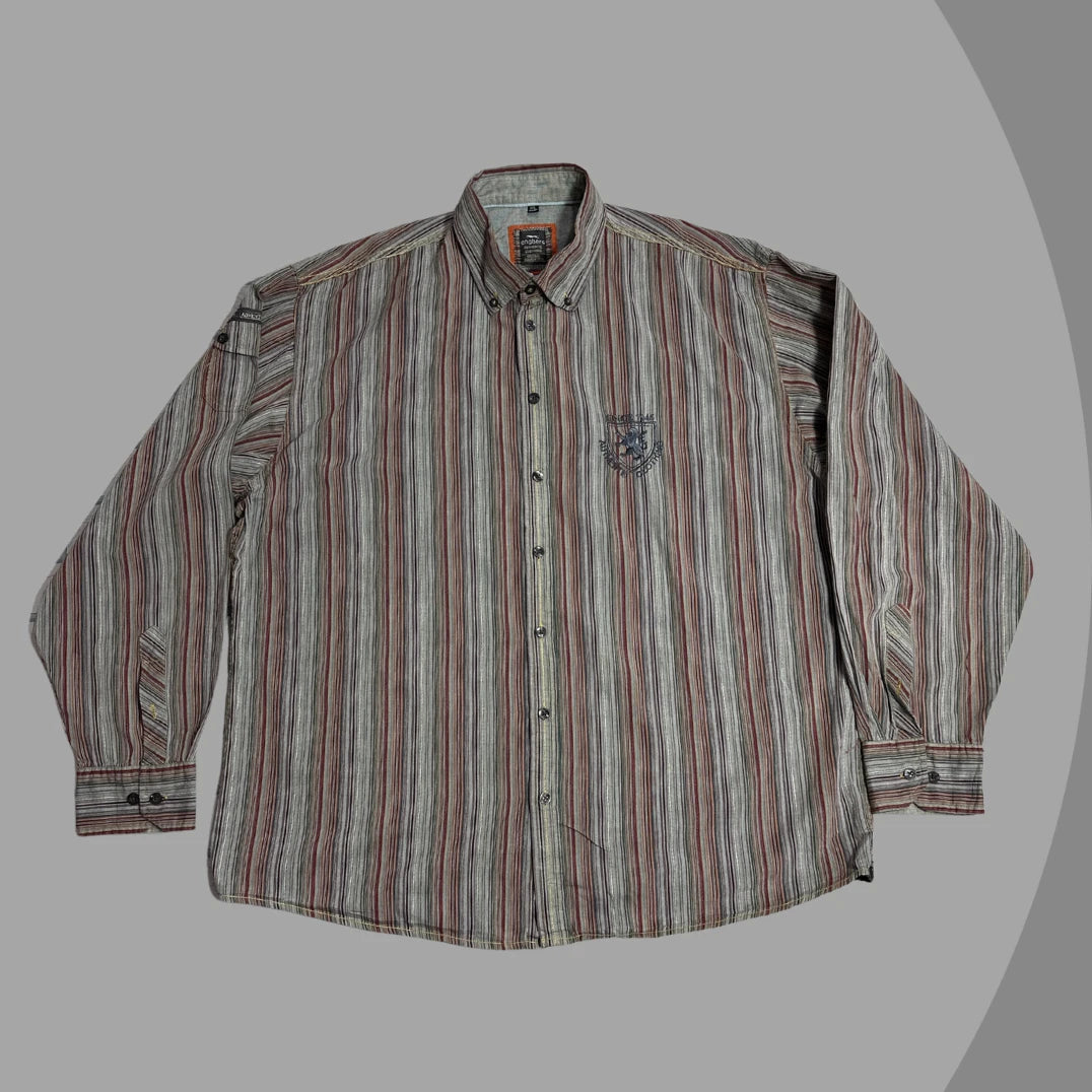 Engbers Men’s Multicolor Striped Adventure Button-Down Shirt|CHEST 26