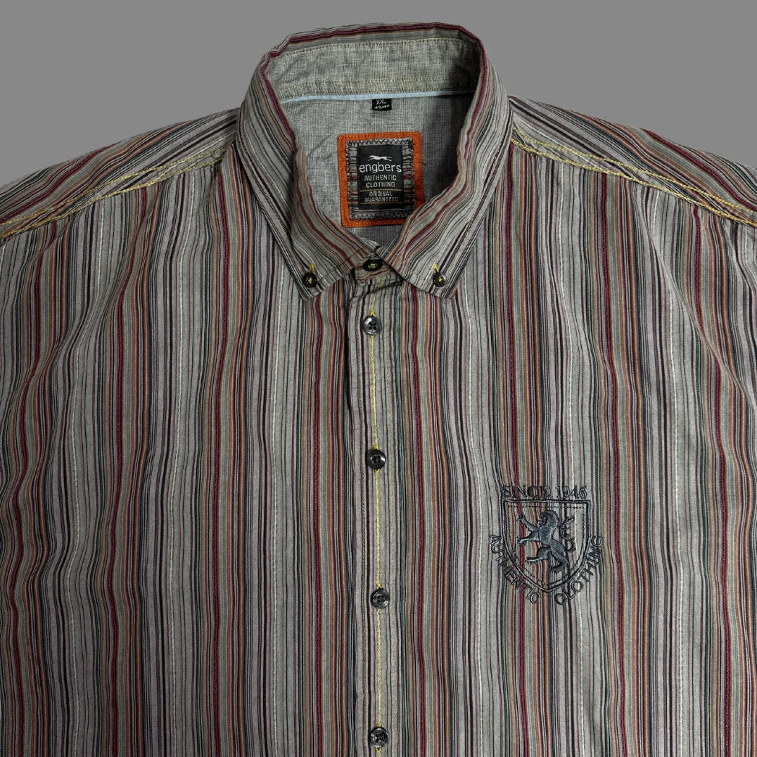 Engbers Men’s Multicolor Striped Adventure Button-Down Shirt|CHEST 26