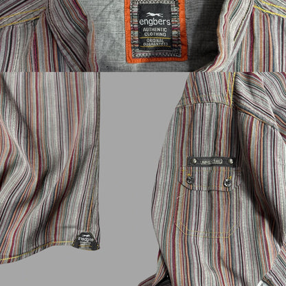Engbers Men’s Multicolor Striped Adventure Button-Down Shirt|CHEST 26