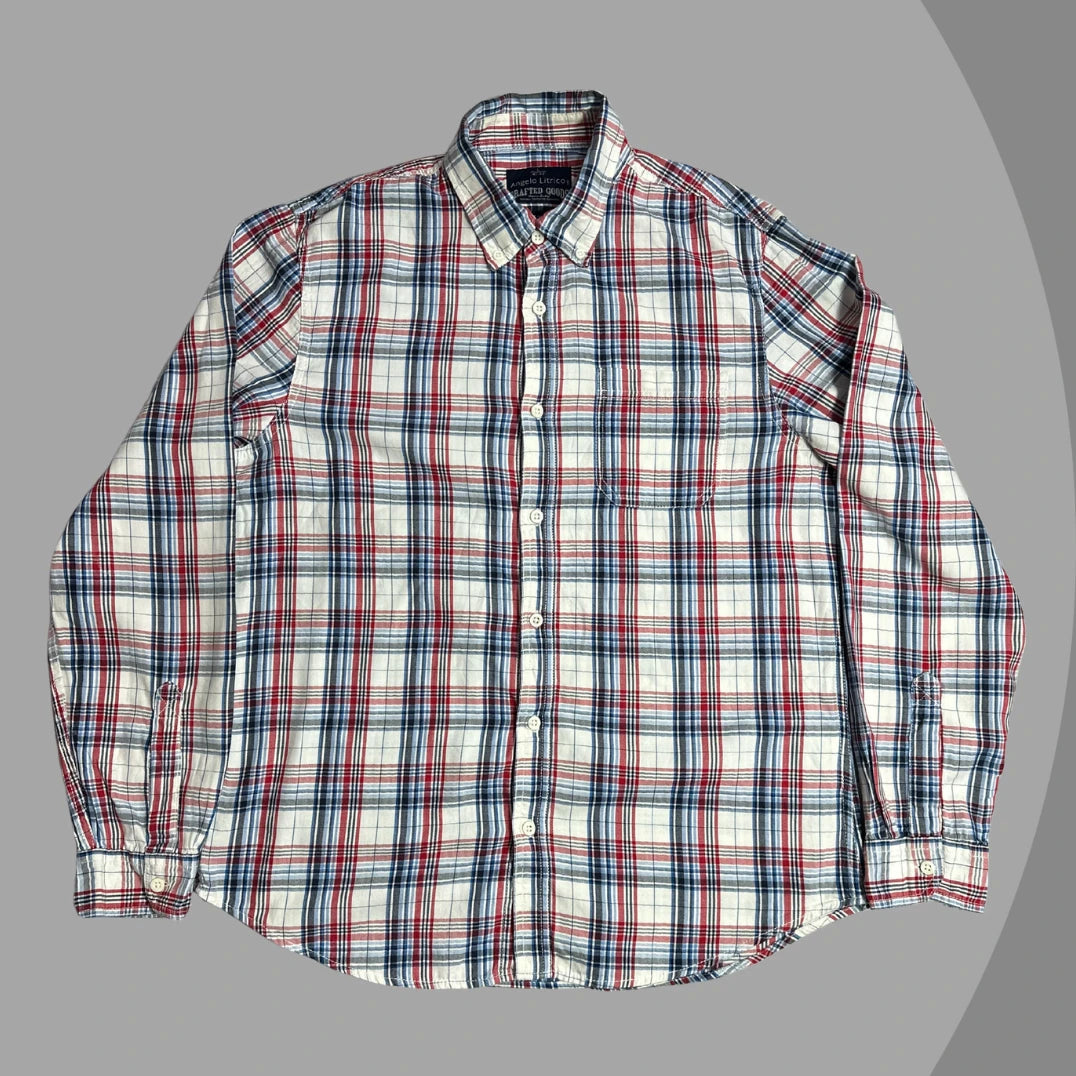 Angelo Litrico Men’s Classic Plaid Button-Down Shirt|CHEST 22