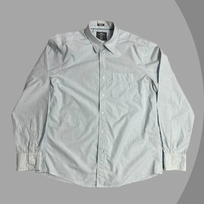 L.O.G.G Light Blue Pinstripe Button-Down Shirt 👔|CHEST 23