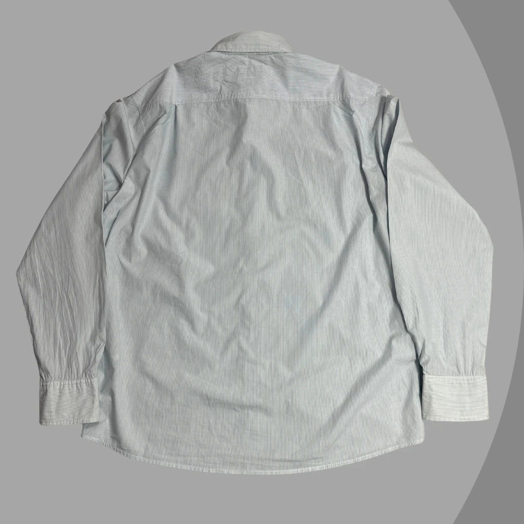 L.O.G.G Light Blue Pinstripe Button-Down Shirt 👔|CHEST 23