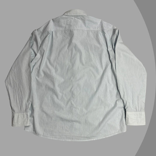 L.O.G.G Light Blue Pinstripe Button-Down Shirt 👔|CHEST 23