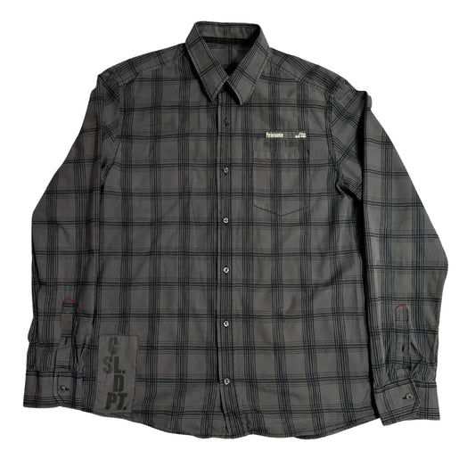S.OLIVER Dark Grey Check Performance Casual Button-Down Shirt 🖤|CHEST 21 (LARGE)