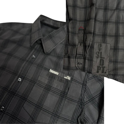 S.OLIVER Dark Grey Check Performance Casual Button-Down Shirt 🖤|CHEST 21 (LARGE)