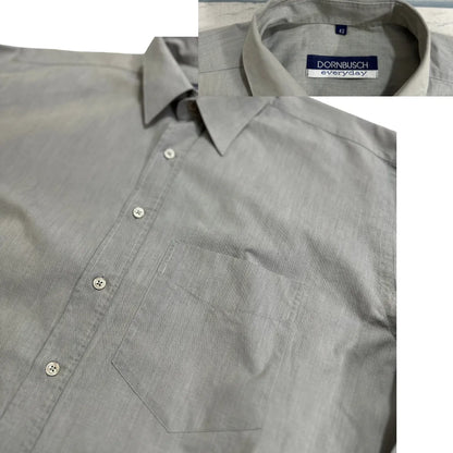Dornbusch Everyday Light Grey Classic Cotton Shirt 🤍|CHEST 24.5 (XXL)