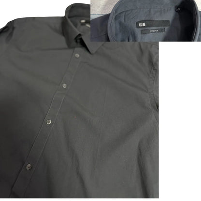 WE Stretch Black Classic Button-Down Shirt 🖤|CHEST 23 (XL)