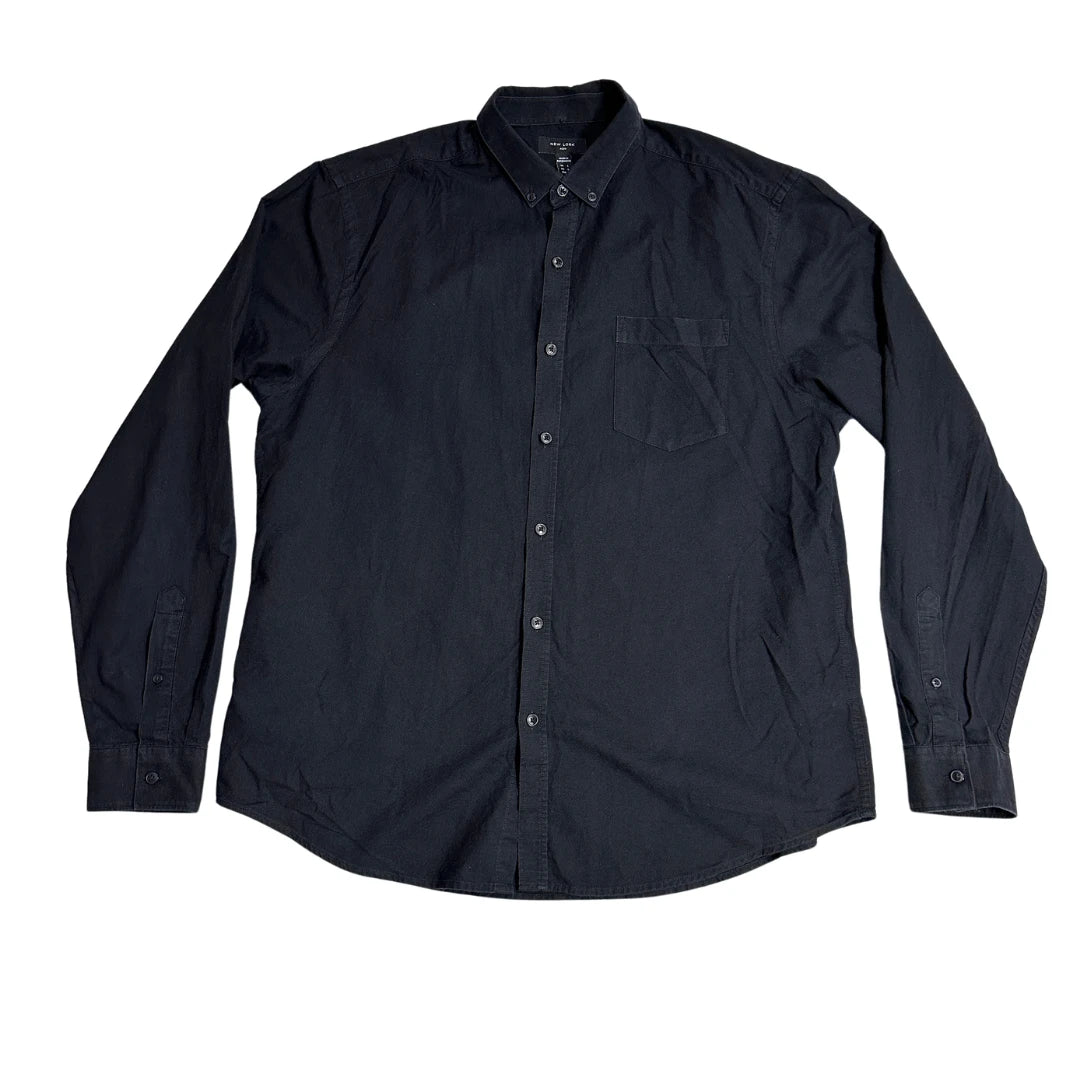 Classic Black Button-Down Shirt – New Look Men (XL)