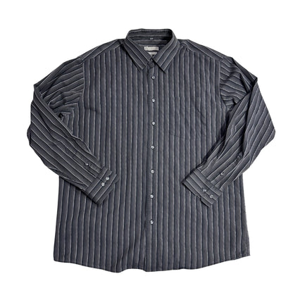 Charcoal Grey Striped Formal Shirt 🖤(XL)