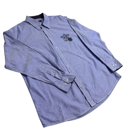Blue Oxford Style Casual Shirt 🔵(XL)