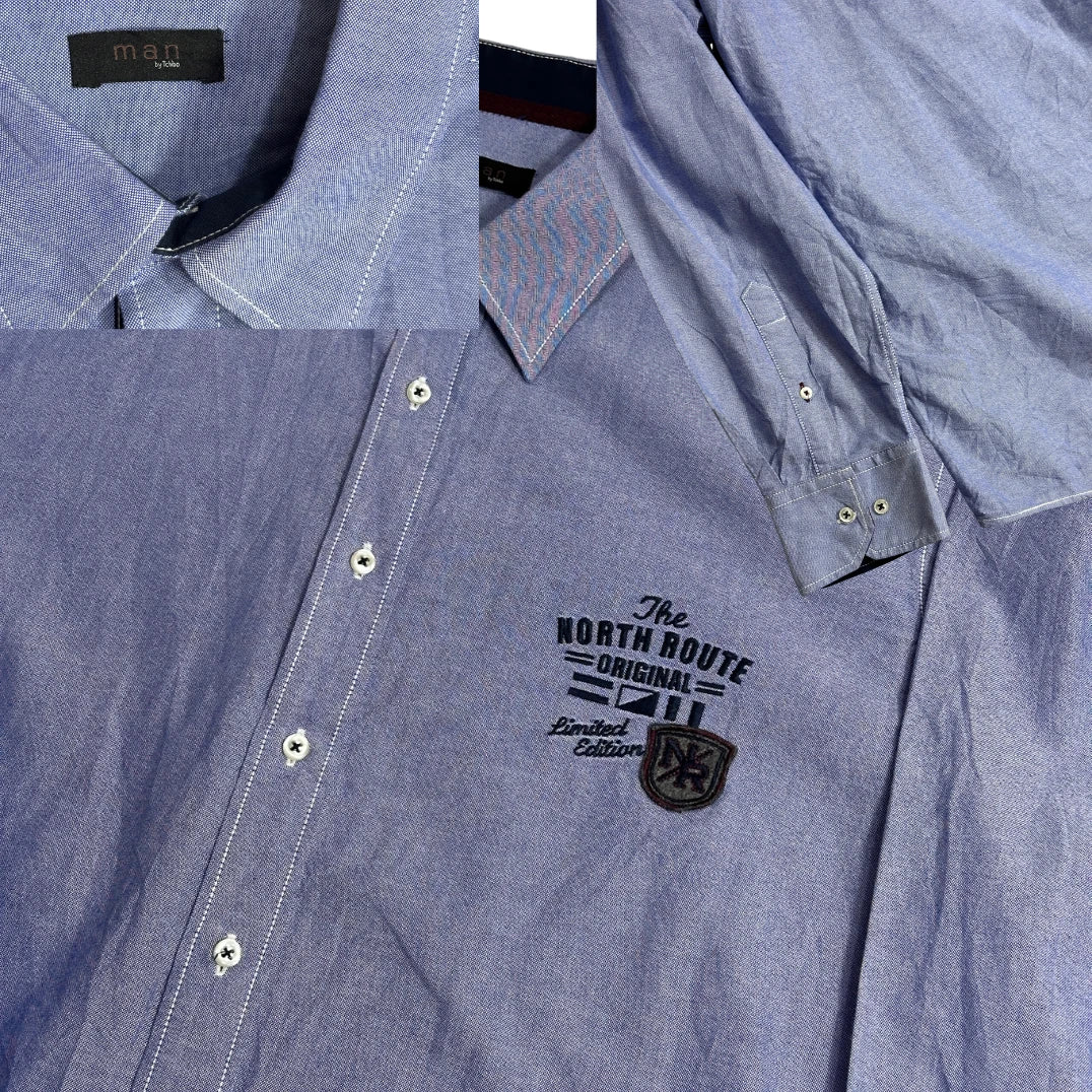 Blue Oxford Style Casual Shirt 🔵(XL)