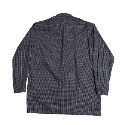 Black Mini Check Button-Down Shirt ⚫(XL)