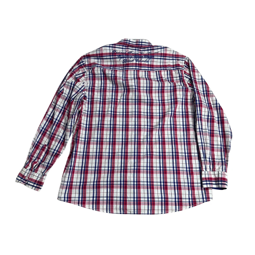 Red Blue White Plaid Casual Shirt 🔴🔵(2XL)