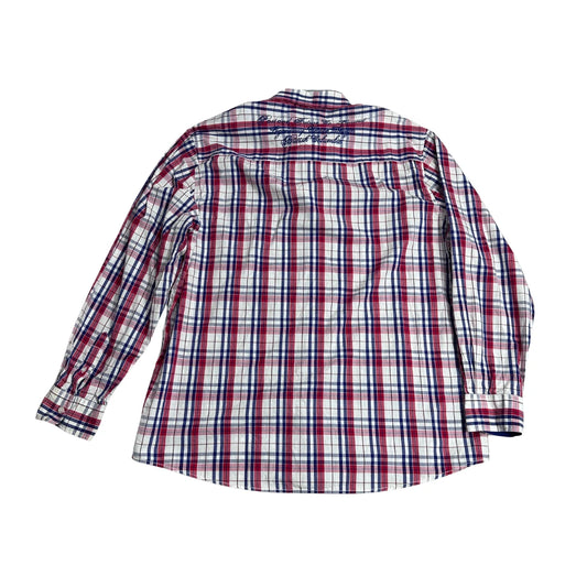 Red Blue White Plaid Casual Shirt 🔴🔵(2XL)
