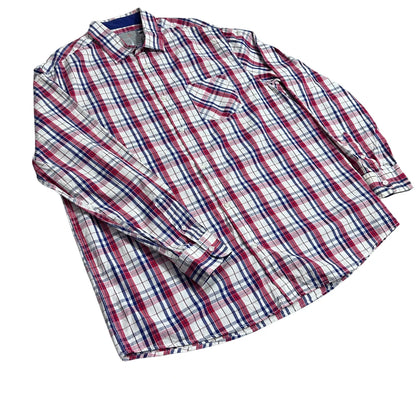 Red Blue White Plaid Casual Shirt 🔴🔵(2XL)